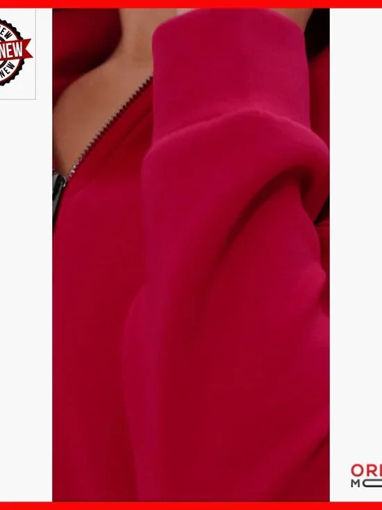 Cotton Polyester Zip Up Sweatshirt Wide Leg Pants Matching Set Large - Picture 7 of 7